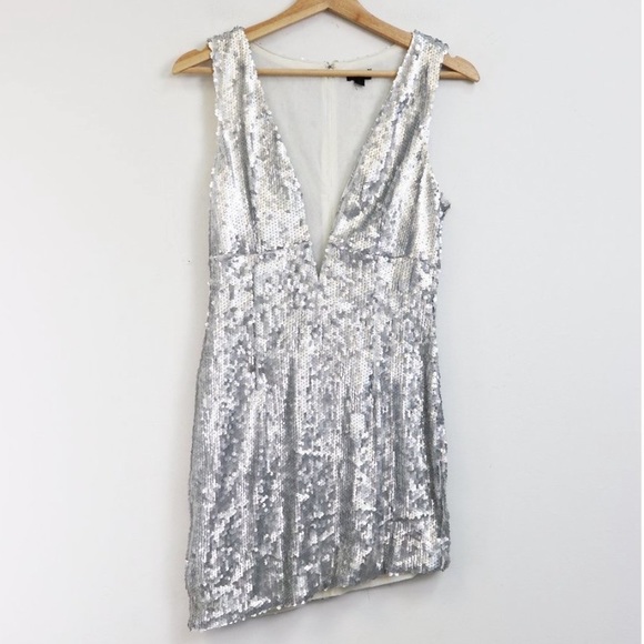 NBD Silver Sequin REVOLVE Dress - Picture 3 of 5